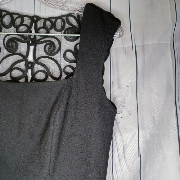 Laundry By Shelli Segal Button Lace Back Black Sleeveless Dress - Picture 3 of 9